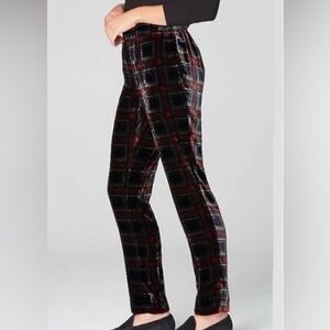 J. Jill Multicolor Velvet Plaid Pants women’s size medium